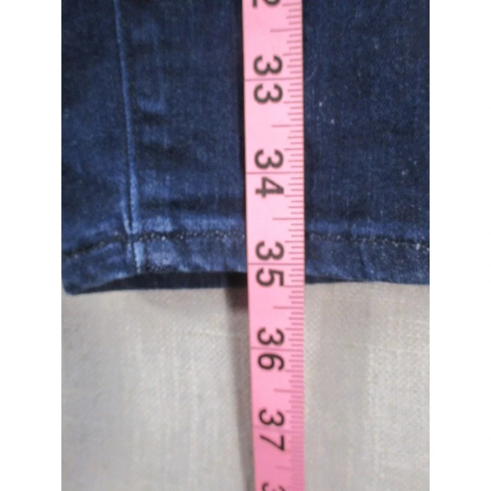 Loft‎ Outlet Petite Womens Dark Wash Sailor Button Skinny Jeans Blue High Rise
